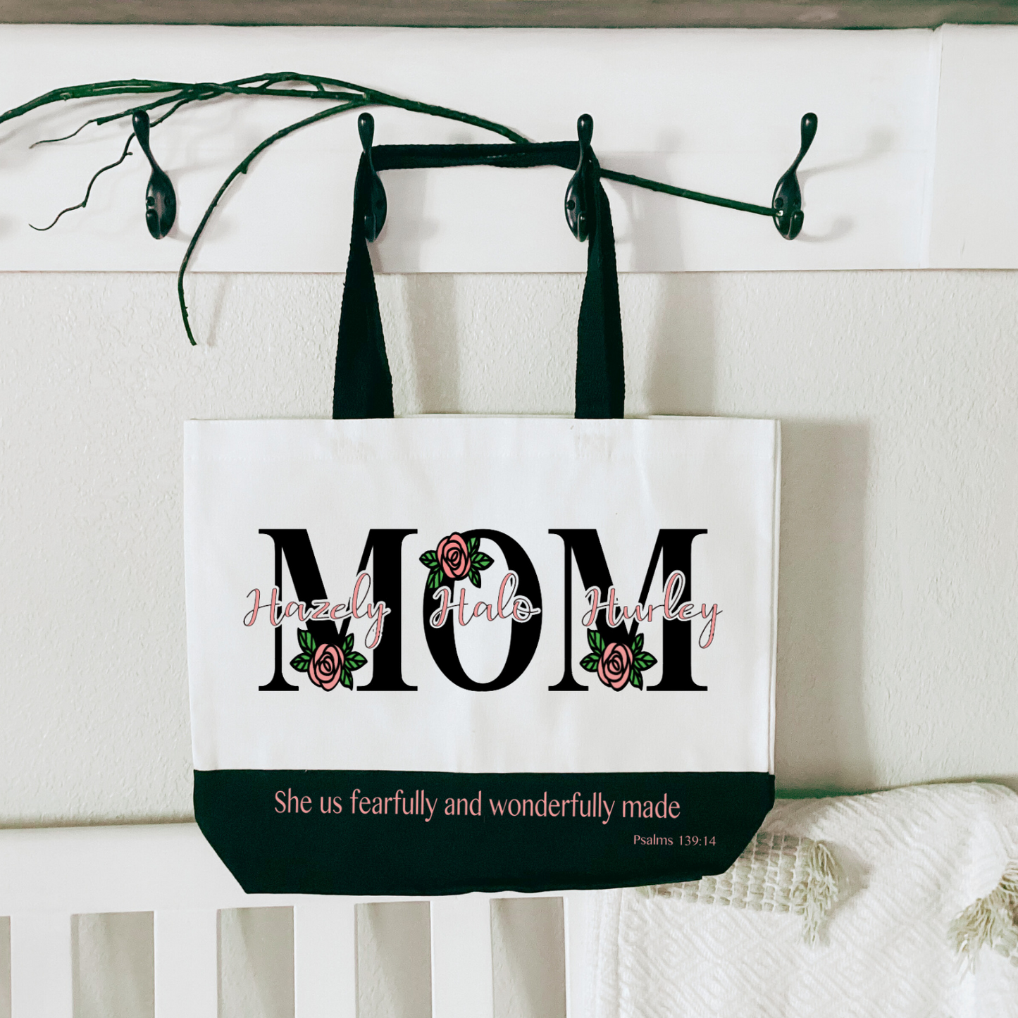 "Mom" Canvas Tote Bag