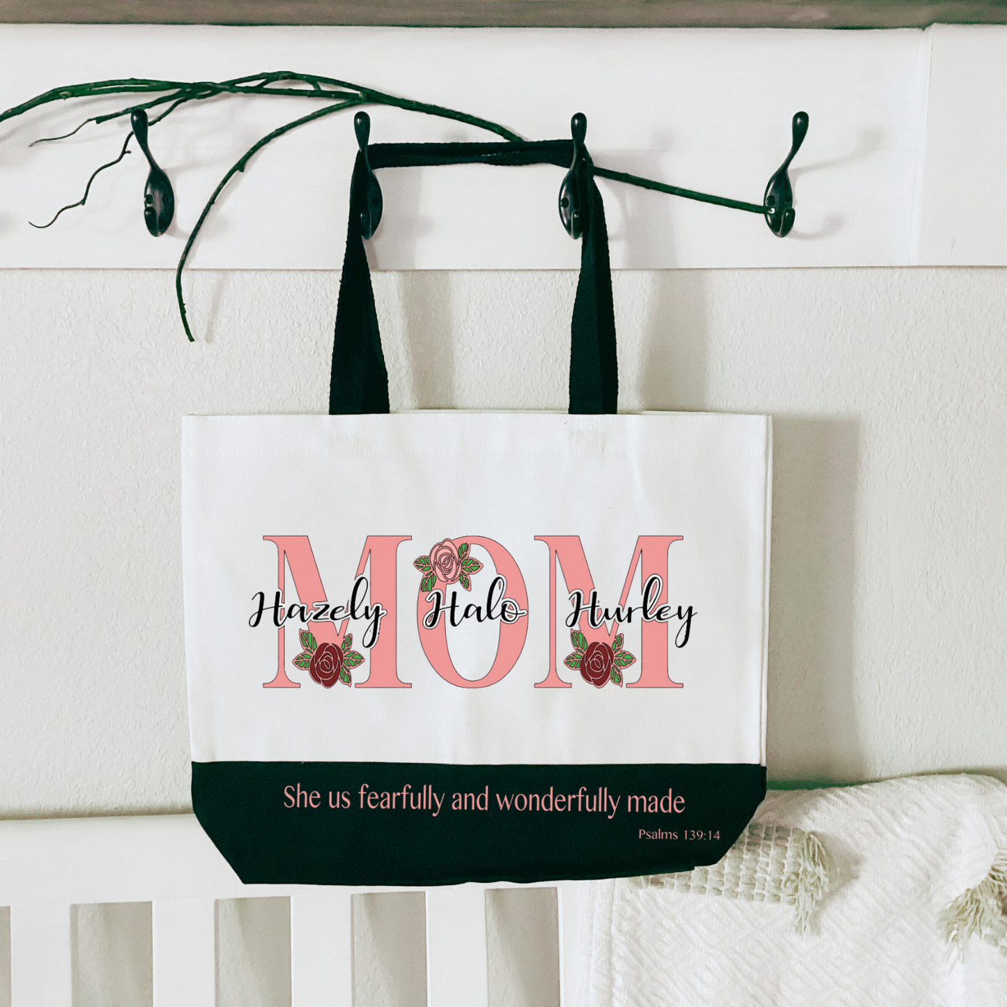 "Mom" Canvas Tote Bag