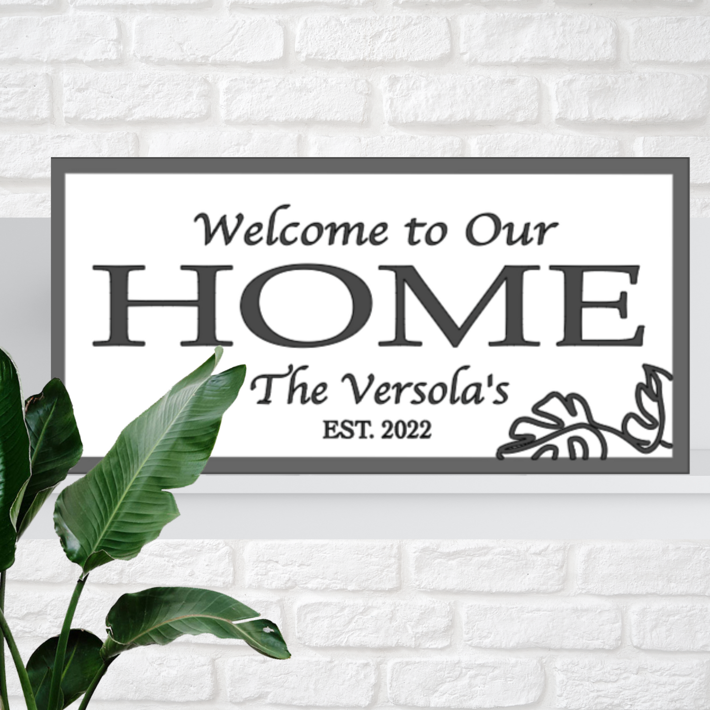 Personalized Wooden Sign Home Decor - Welcome