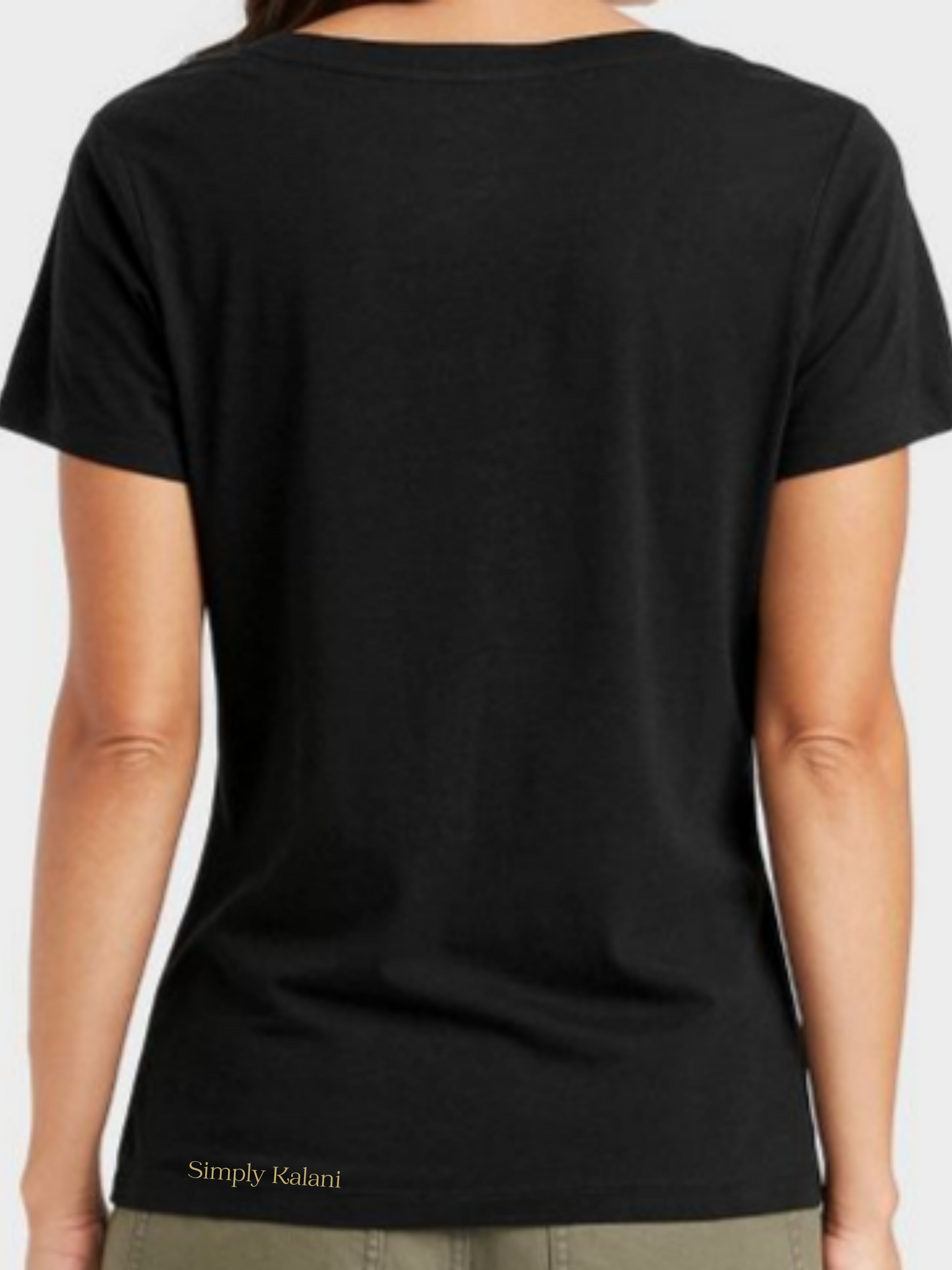 Women's Kolohe Girl V-Neck Tee Shirt - Black