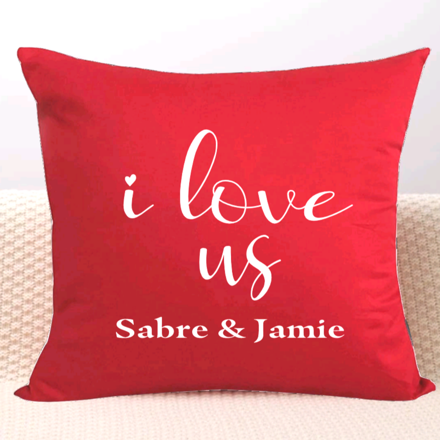 Special Valentine Pillow Cover - "I Love Us" (Cover Only)