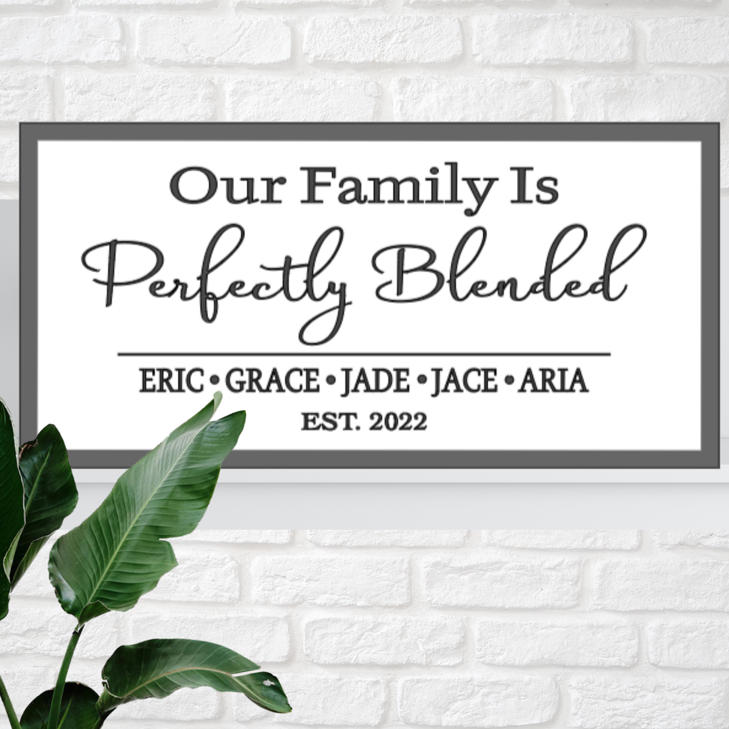 Personalized Wooden Sign Home Decor - Blended Family