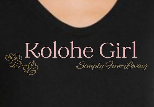 Women's Kolohe Girl V-Neck Tee Shirt - Black