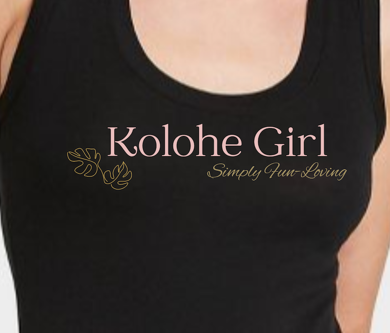 Womens Kolohe Girl Sleeveless Fitted Tank Top - Black