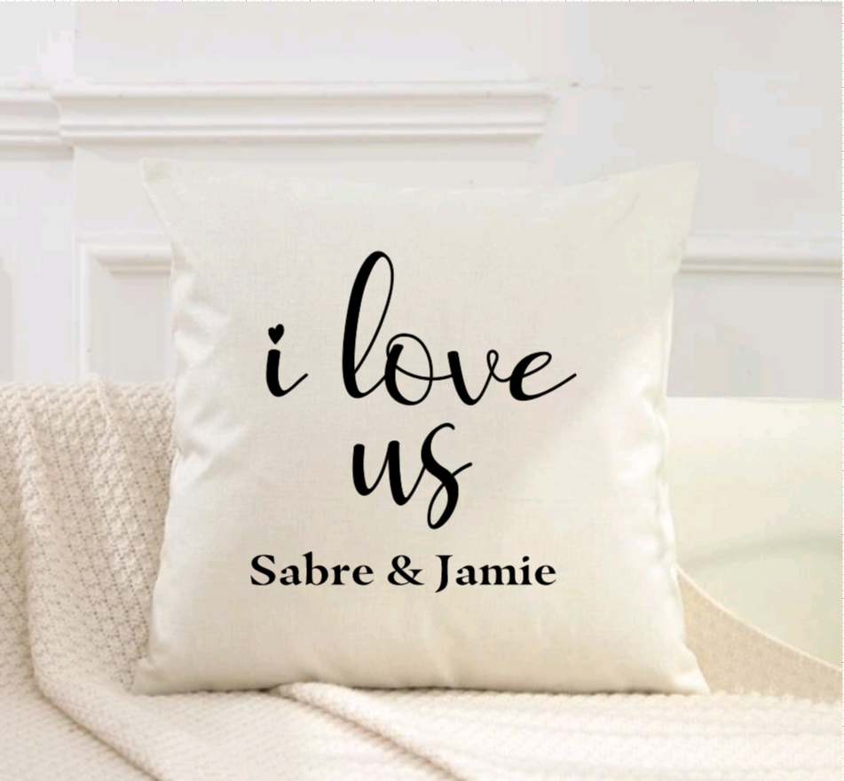 Special Valentine Pillow Cover - "I Love Us" (Cover Only)