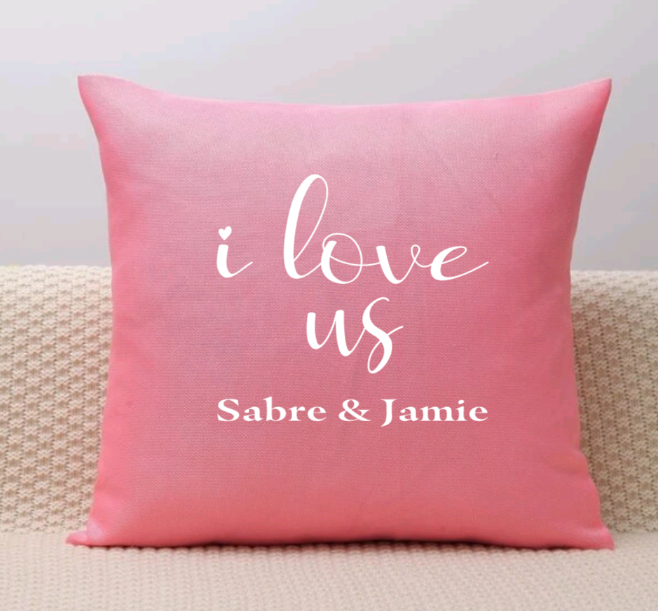 Special Valentine Pillow Cover - "I Love Us" (Cover Only)