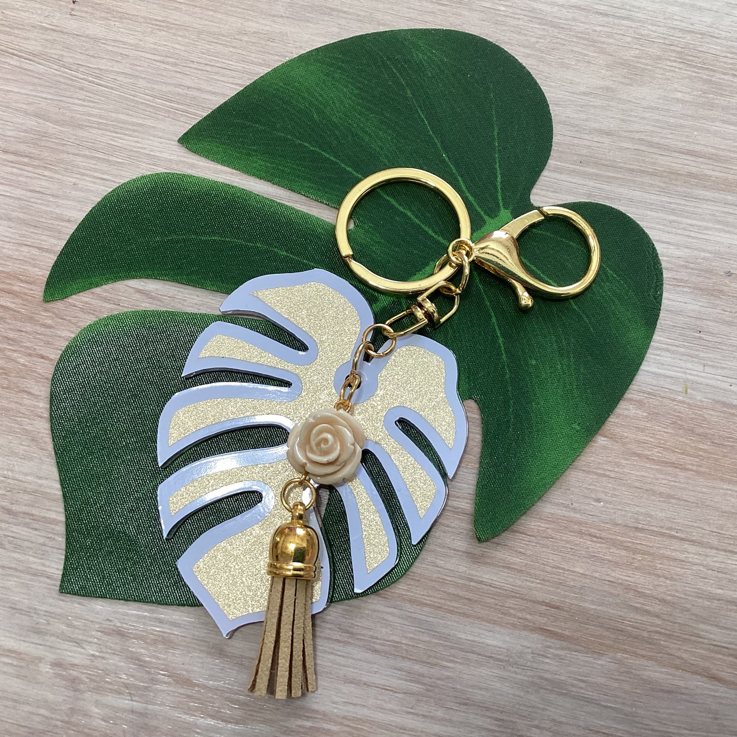 Monstera Keychains