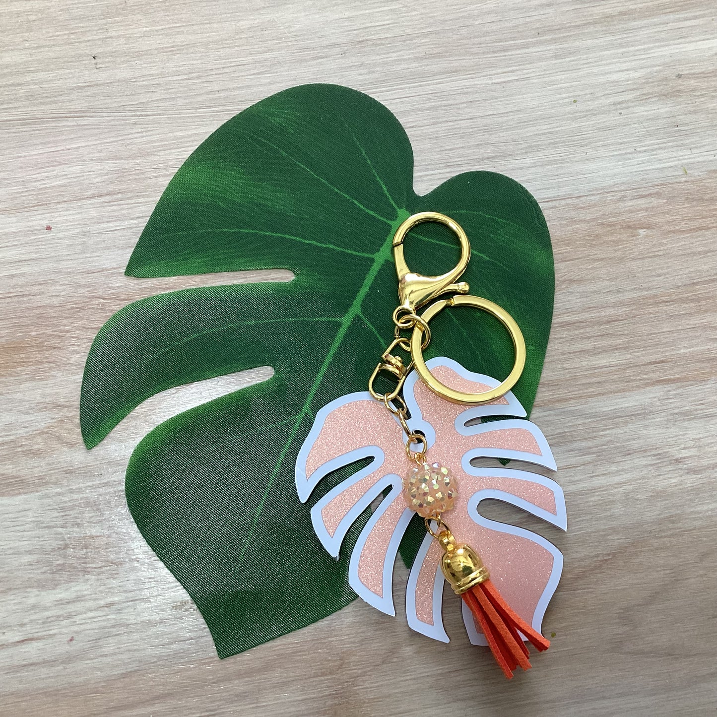 Monstera Keychains